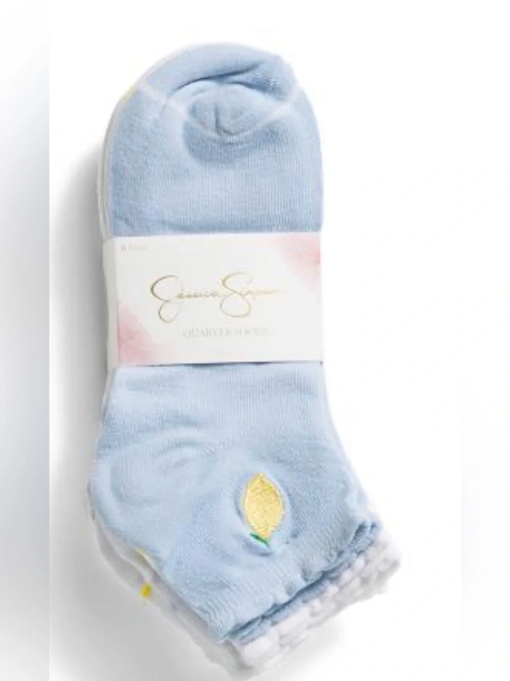 NWT JESSICA SIMPSON 6pk scalloped quarter socks